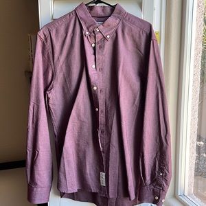 Jos. A. Banks red button down dress shirt. Size L.